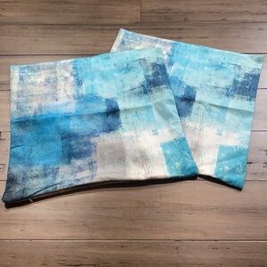Square decorative pillow‎ cases blue aqua - 2
